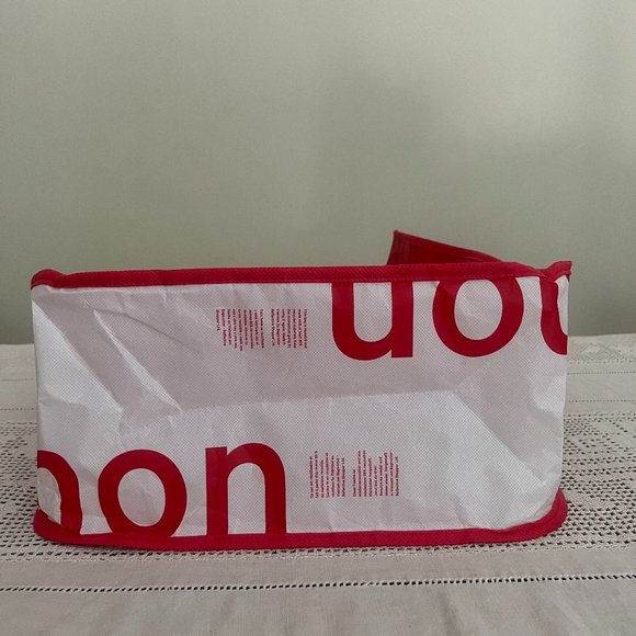 Lululemon red & white large reusable tote bag - Picture 6 of 6